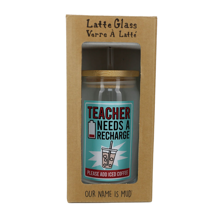 Enesco Teacher Latte Glass With Lid