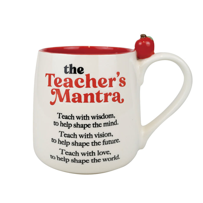 Enesco Teacher Mantra Sculpted Mug