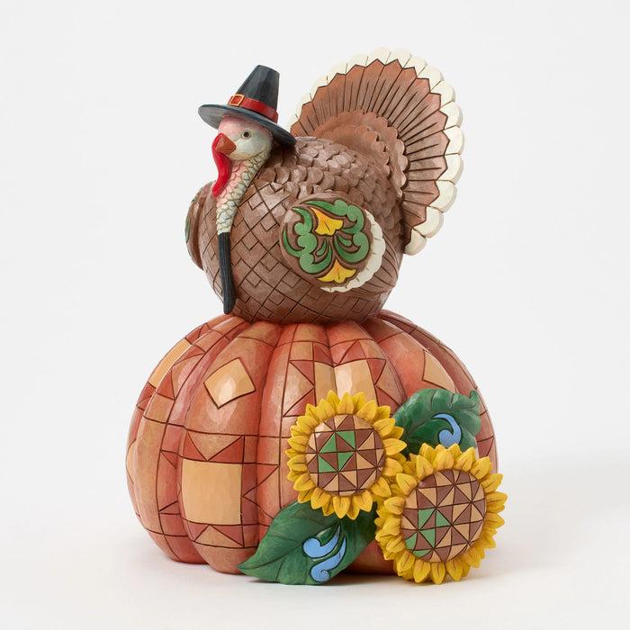 Enesco Turkey Pumpkin Sunflower Fig