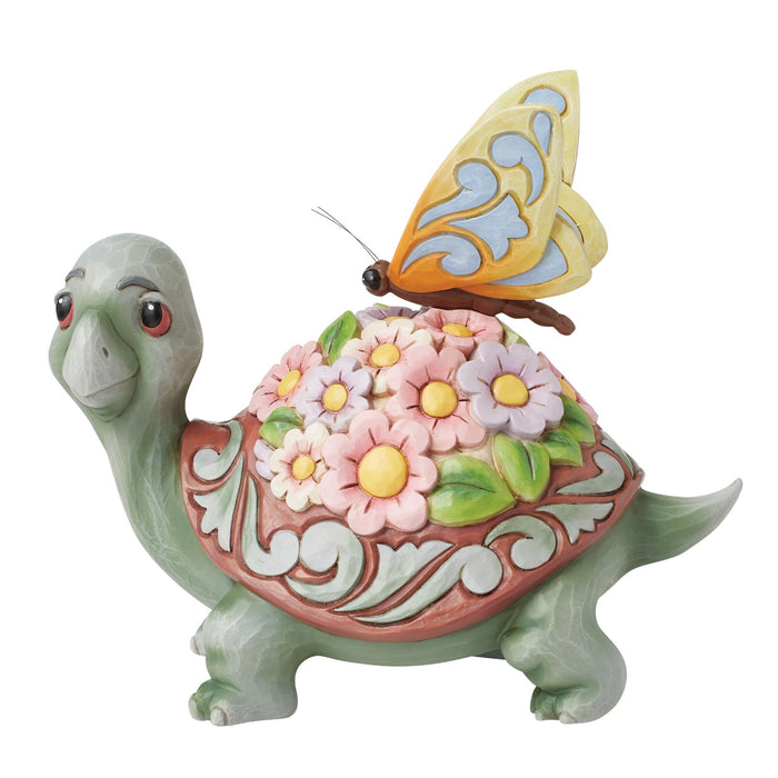 Enesco Turtle Flowers And Butterfly