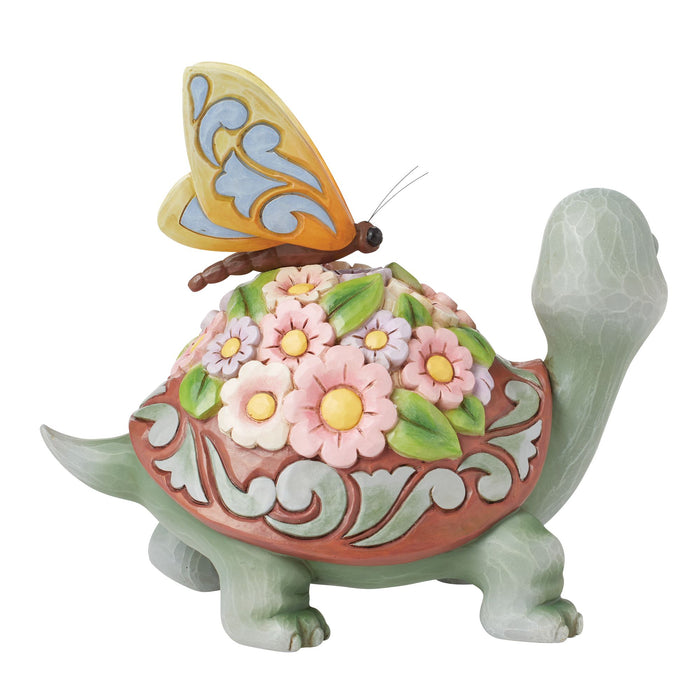 Enesco Turtle Flowers And Butterfly