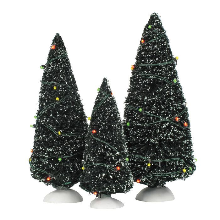 Enesco Twinkling Lit Trees Green