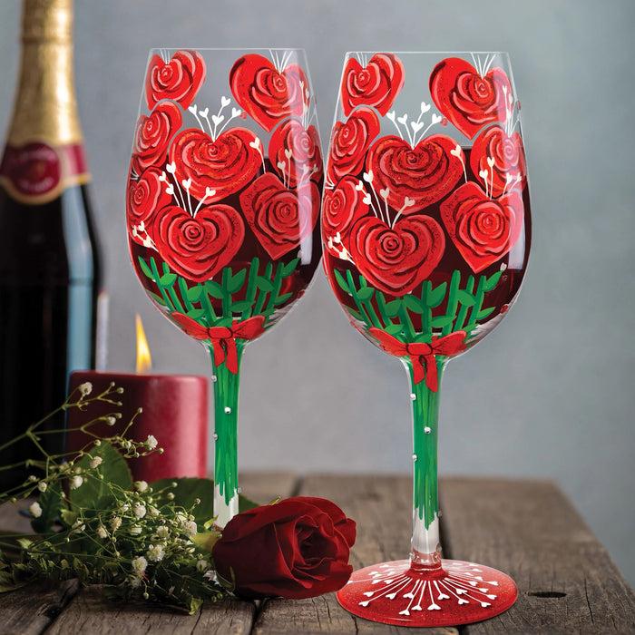 Enesco Valentine'sBouquet Wine Glass
