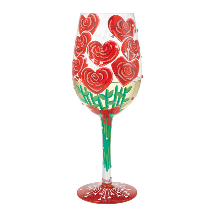 Enesco Valentine'sBouquet Wine Glass