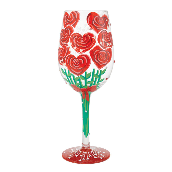 Enesco Valentine'sBouquet Wine Glass