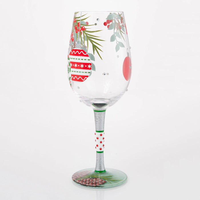 Enesco Warm Holiday Wishes Wine Glass