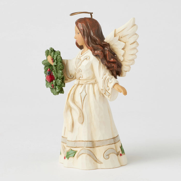 Enesco Wdlnd Angel With Cardinal Fig