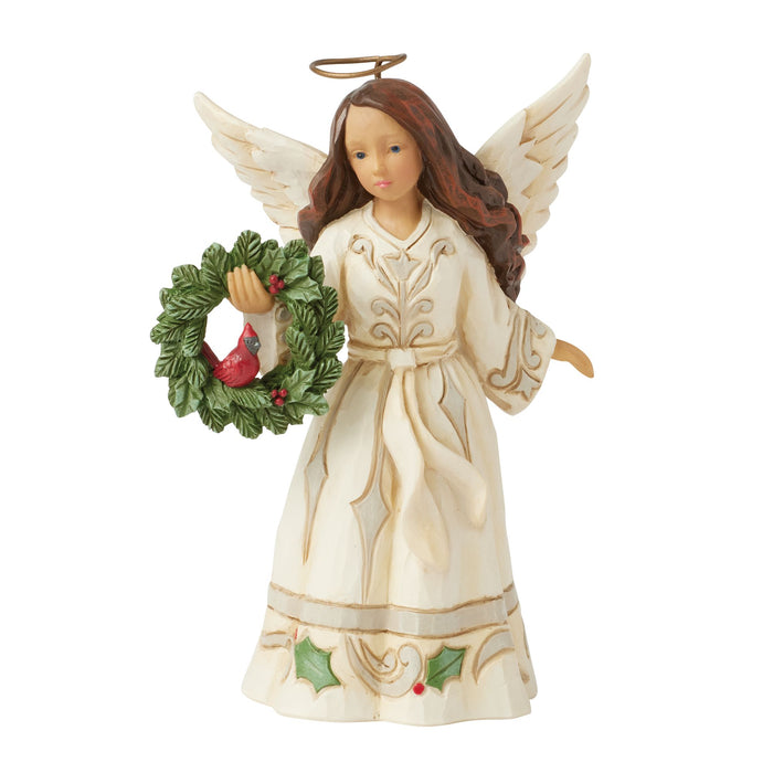 Enesco Wdlnd Angel with Cardinal Fig