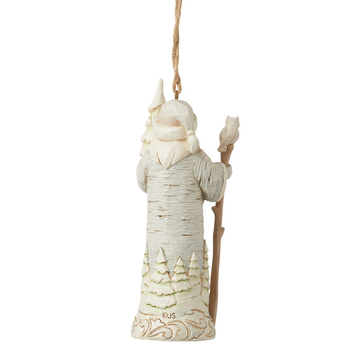 Enesco Wdlnd Birch Bark Santa Orn