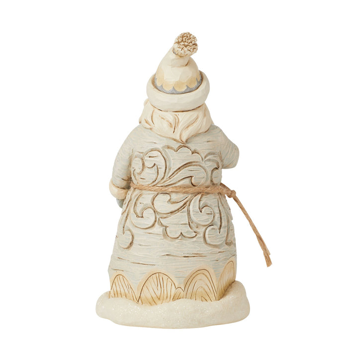Enesco Wdlnd Carved Santa Pipe Fig