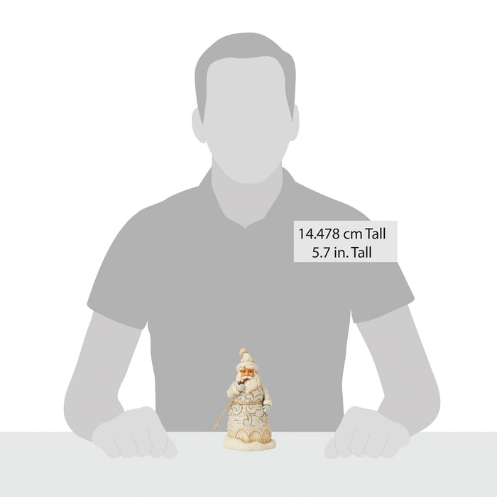 Enesco Wdlnd Carved Santa Pipe Fig