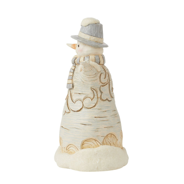 Enesco Wdlnd Carved Snowman Hat Fig