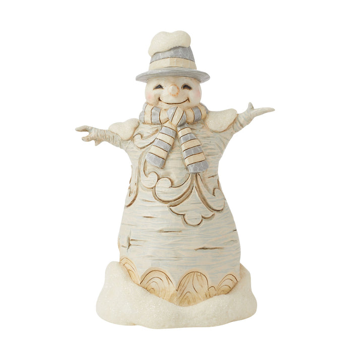 Enesco Wdlnd Carved Snowman Hat Fig