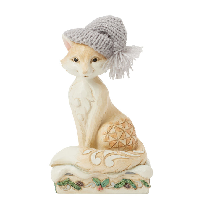 Enesco Wdlnd Fox with Knit Hat Fig