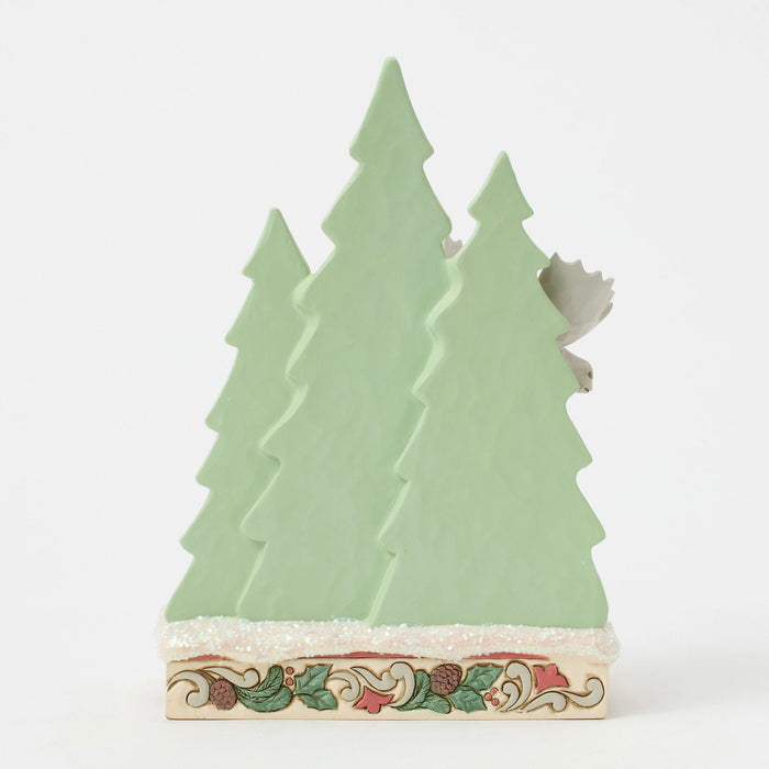 Enesco Wdlnd Moose With Layered Tree