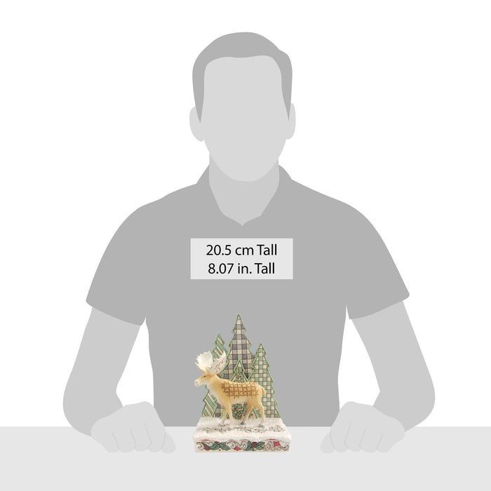 Enesco Wdlnd Moose With Layered Tree