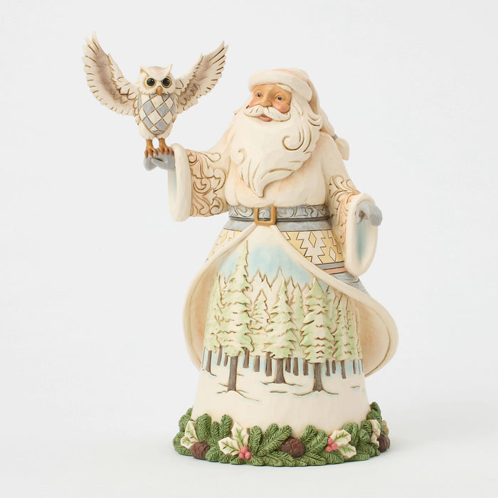 Enesco Wdlnd Santa With Owl Figurine