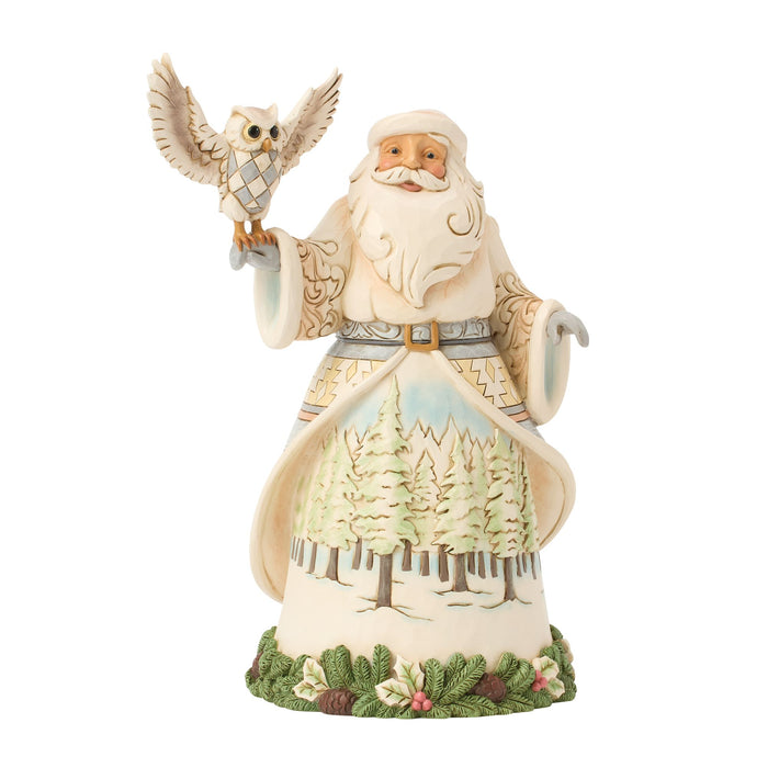 Enesco Wdlnd Santa with Owl Figurine