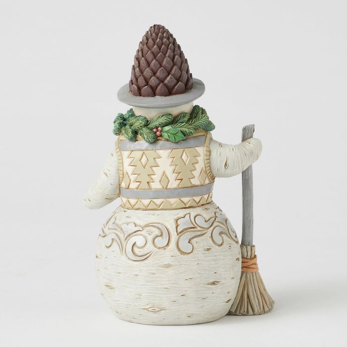 Enesco Wdlnd Snowman Pinecone Hat Fig