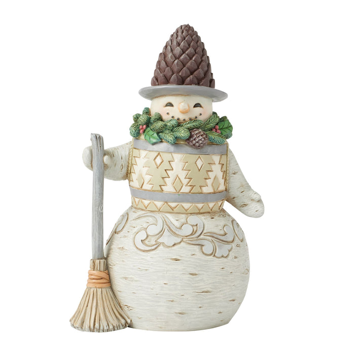 Enesco Wdlnd Snowman Pinecone Hat Fig