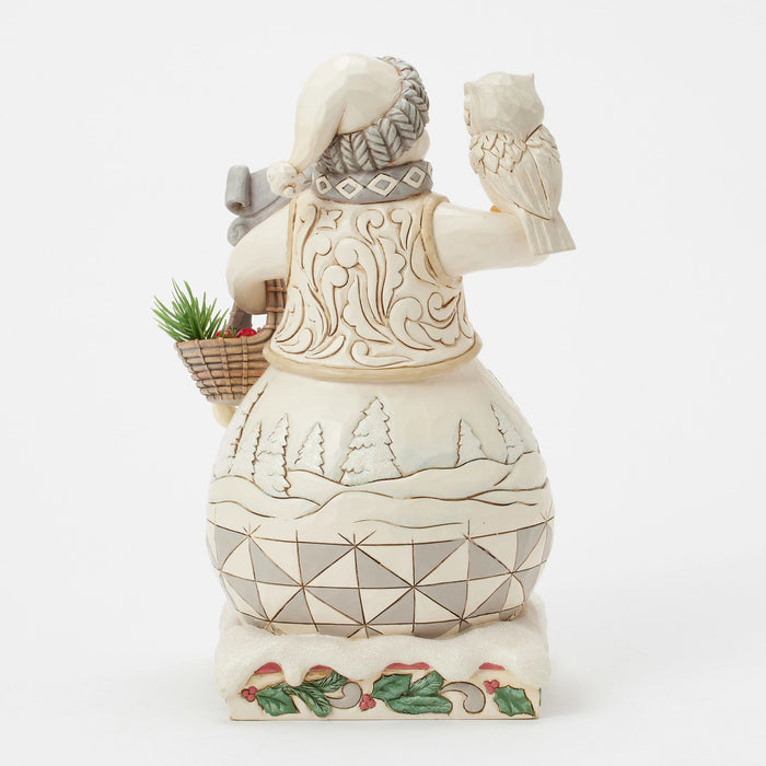 Enesco Wdlnd Snowman With Basket Fig
