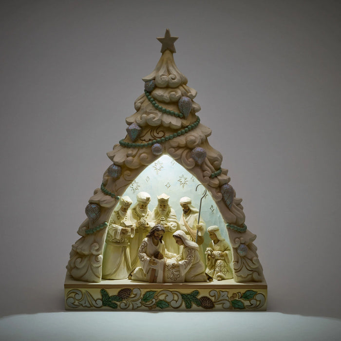 Enesco Wdlnd Tree Nativity Diorama