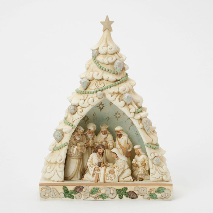Enesco Wdlnd Tree Nativity Diorama