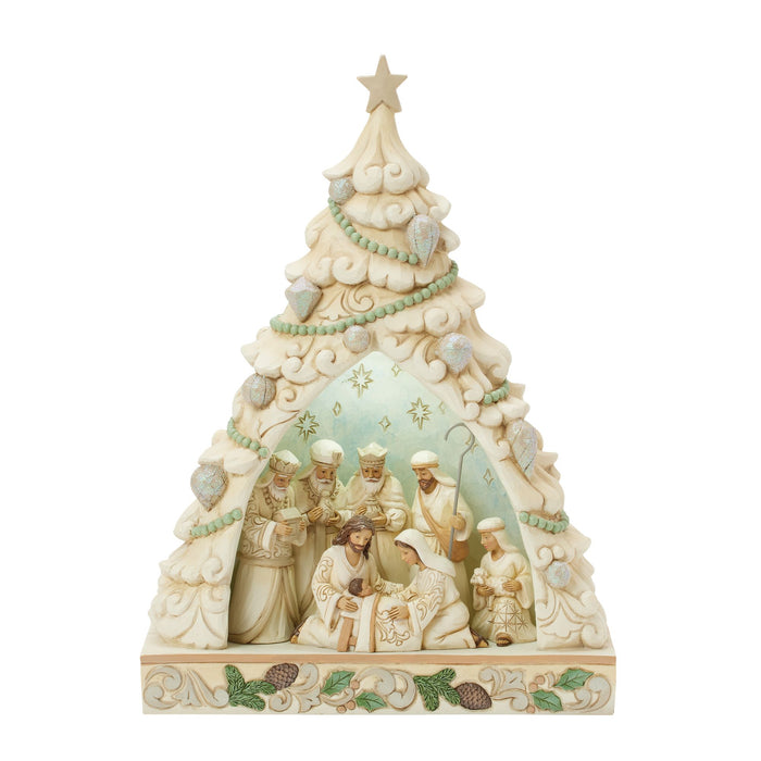 Enesco Wdlnd Tree Nativity Diorama