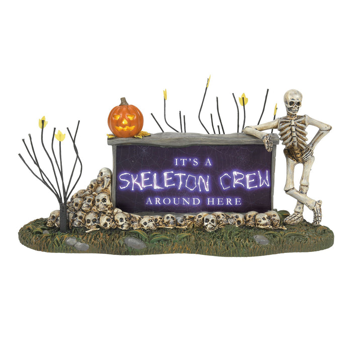 Enesco We're A Skeleton Crew Sign