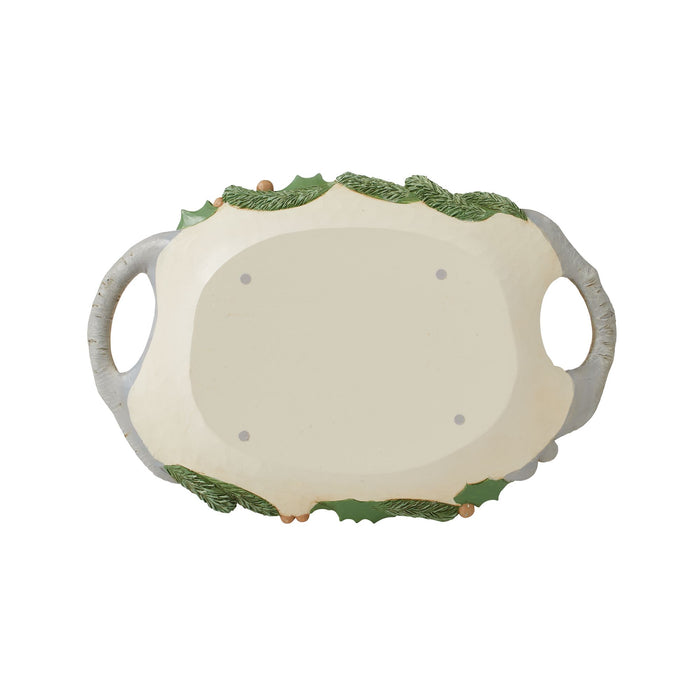 Enesco White Woodland Decorative Tray