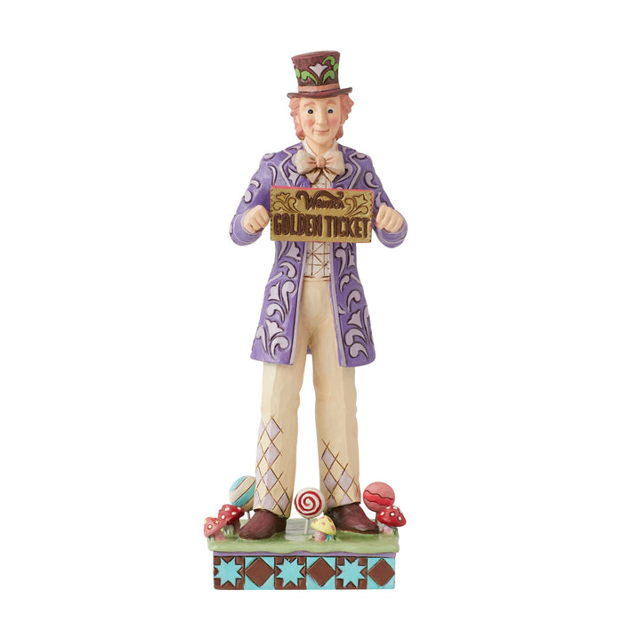 Enesco Willy Wonka W/Rotating ChocBar