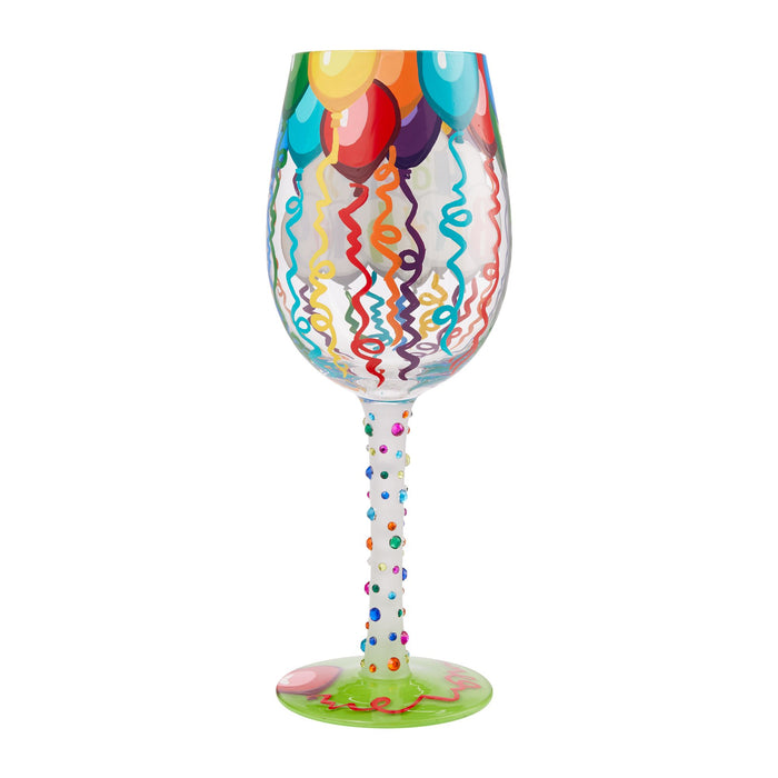 Enesco Wine Glass Birthday Streamers