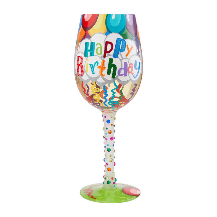 Enesco Wine Glass Birthday Streamers