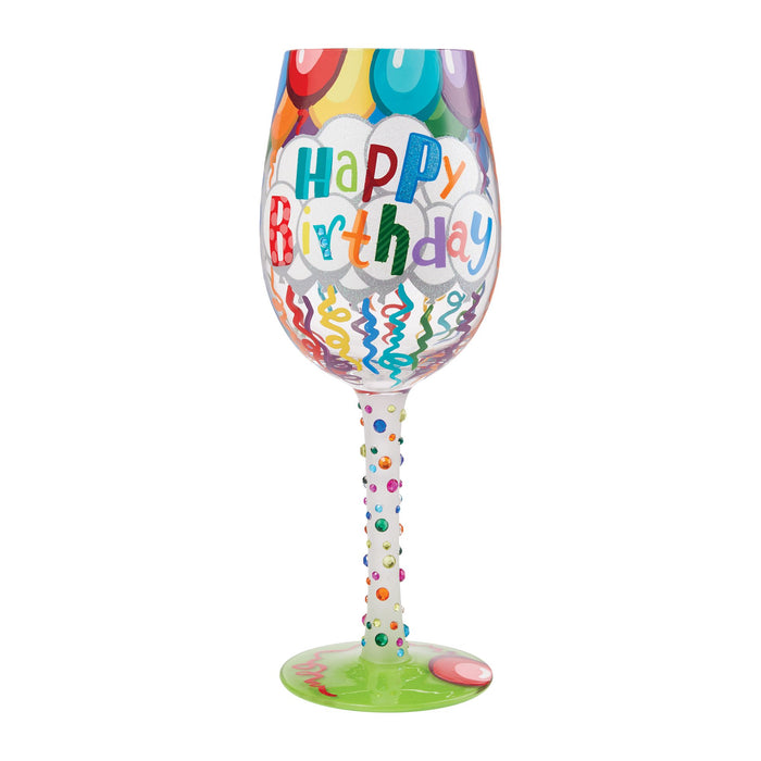 Enesco Wine Glass Birthday Streamers