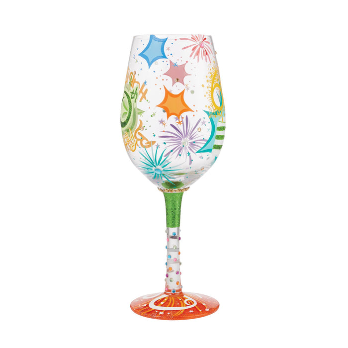 Enesco Wine Glass Happy 60th Birthday