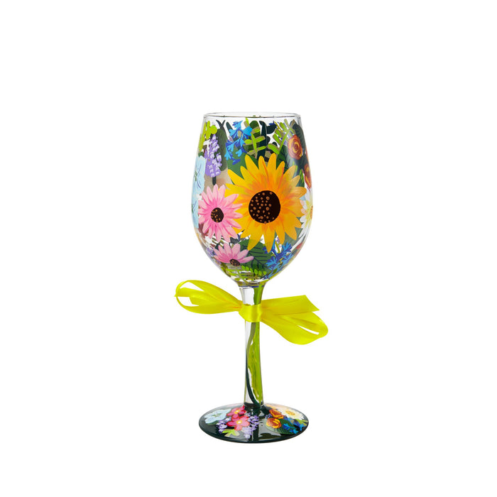 Enesco WINE GLASS WILDFLOWERS