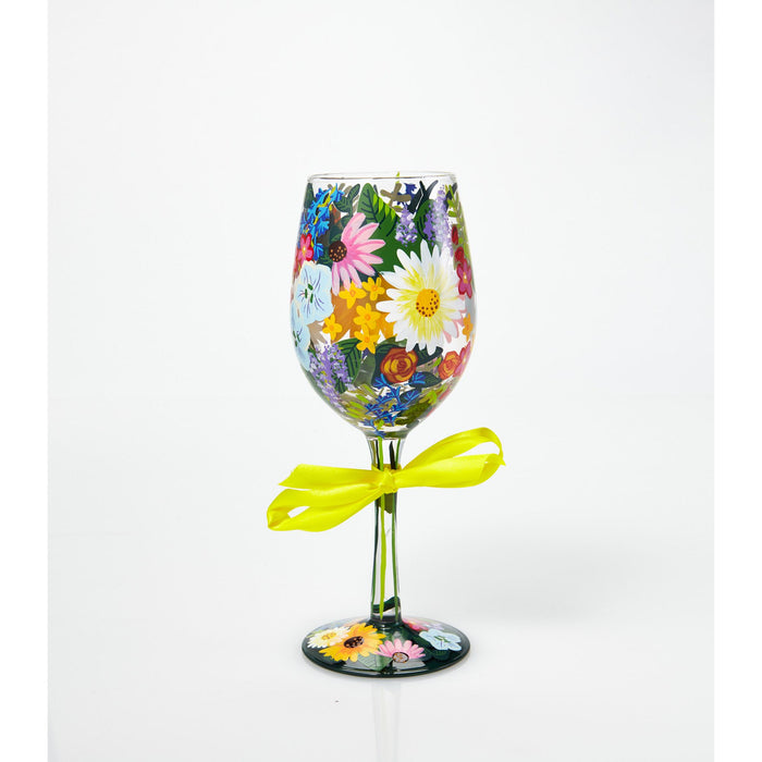 Enesco WINE GLASS WILDFLOWERS