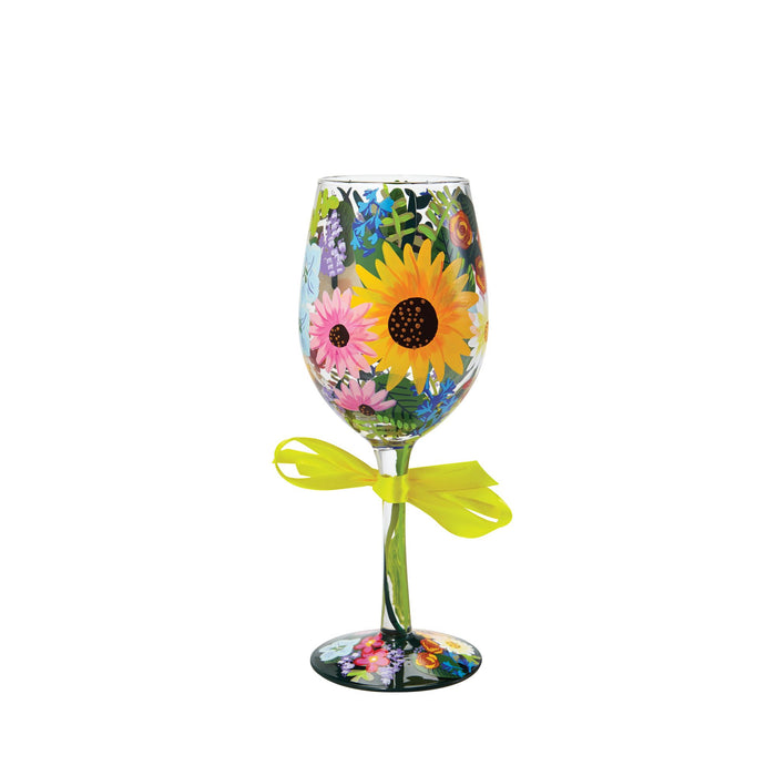 Enesco WINE GLASS WILDFLOWERS