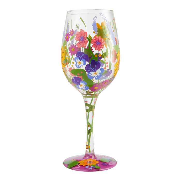 Enesco Wine Glass Wine In The Garden