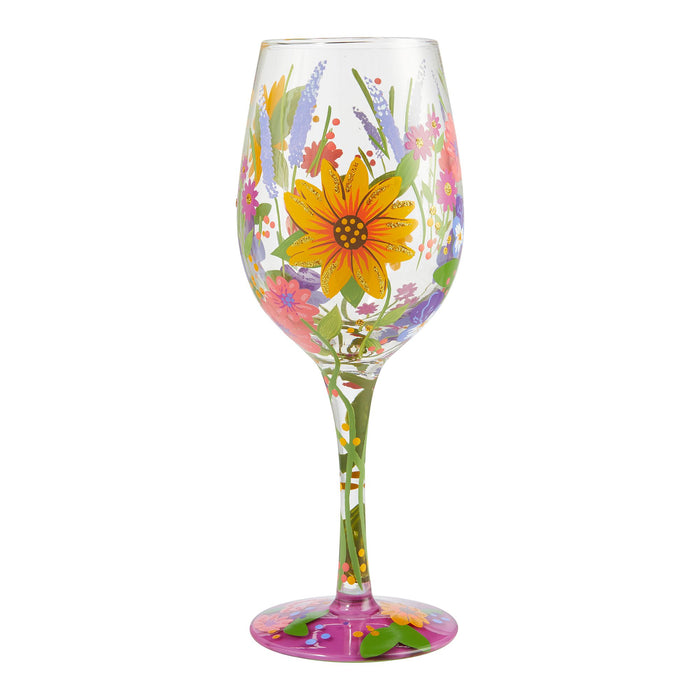 Enesco Wine Glass Wine In The Garden
