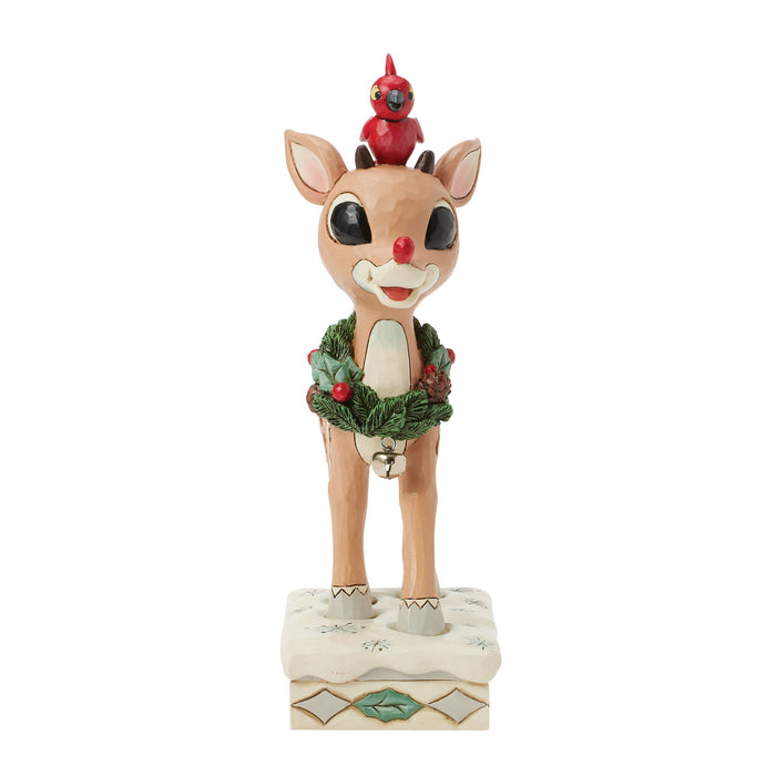 Enesco Woodland Rudolph With Red Bird
