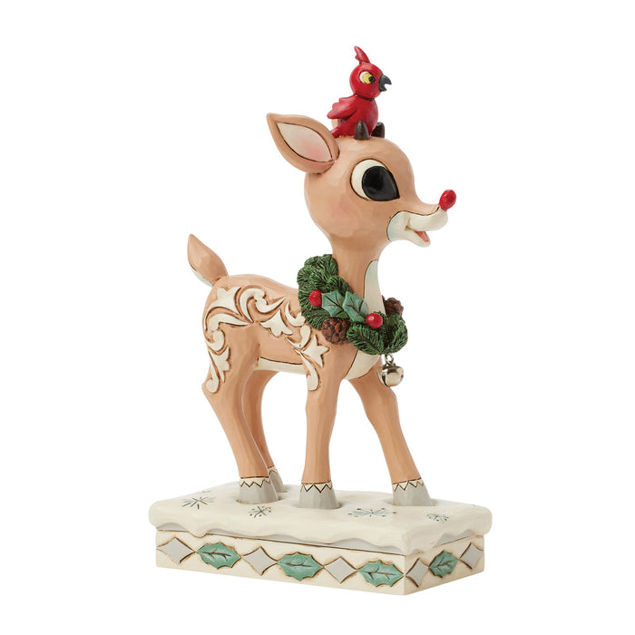 Enesco Woodland Rudolph With Red Bird