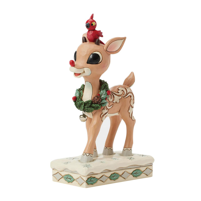Enesco Woodland Rudolph with Red Bird
