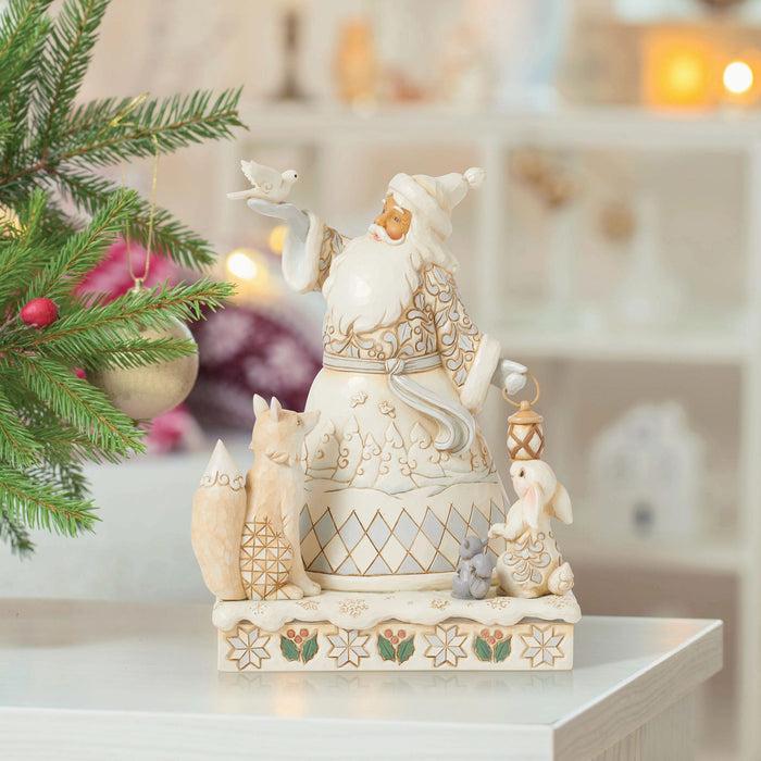 Enesco Woodlnd Santa Holding Dove Fig