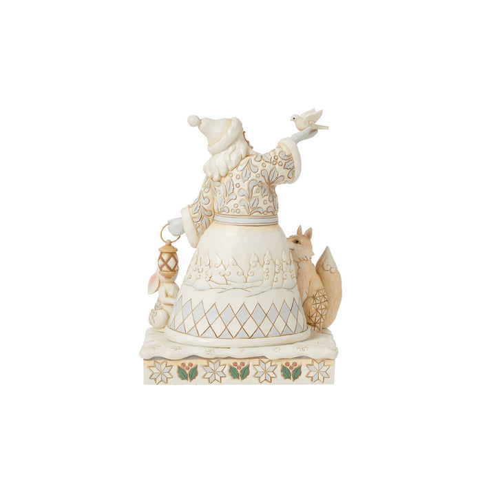 Enesco Woodlnd Santa Holding Dove Fig