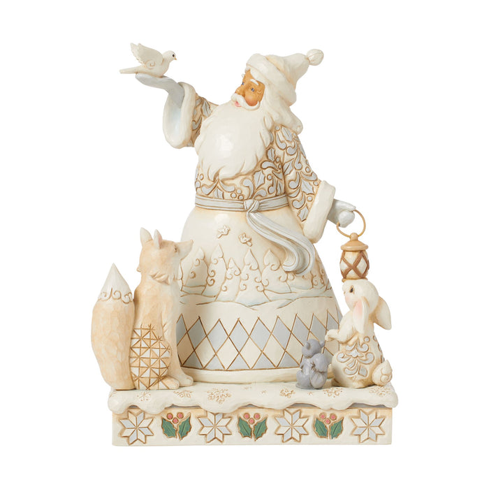 Enesco Woodlnd Santa Holding Dove Fig