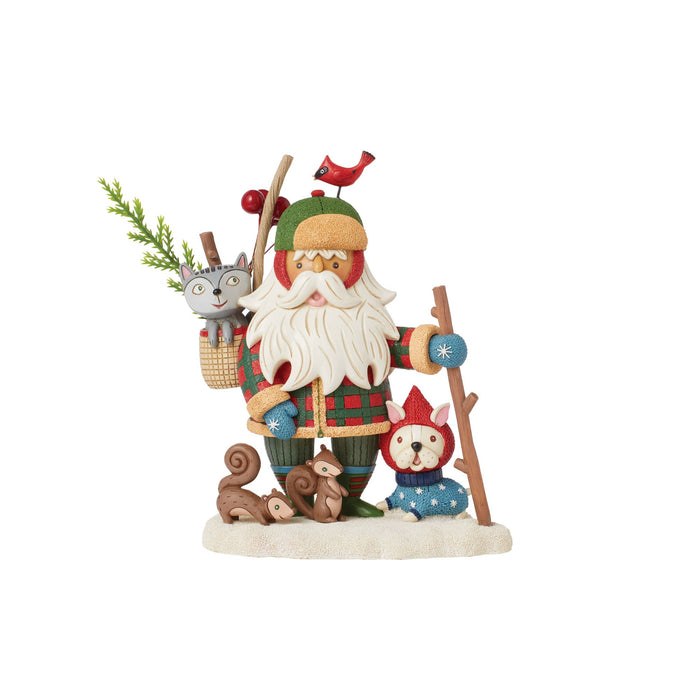 Enesco Woodsy Walking Santa Figurine