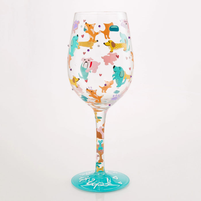 Enesco Woof It Up Wine Glass